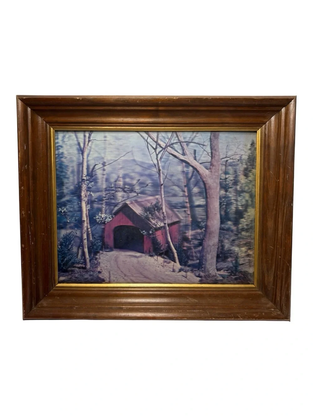 Vintage 3-D Framed Barn Scene